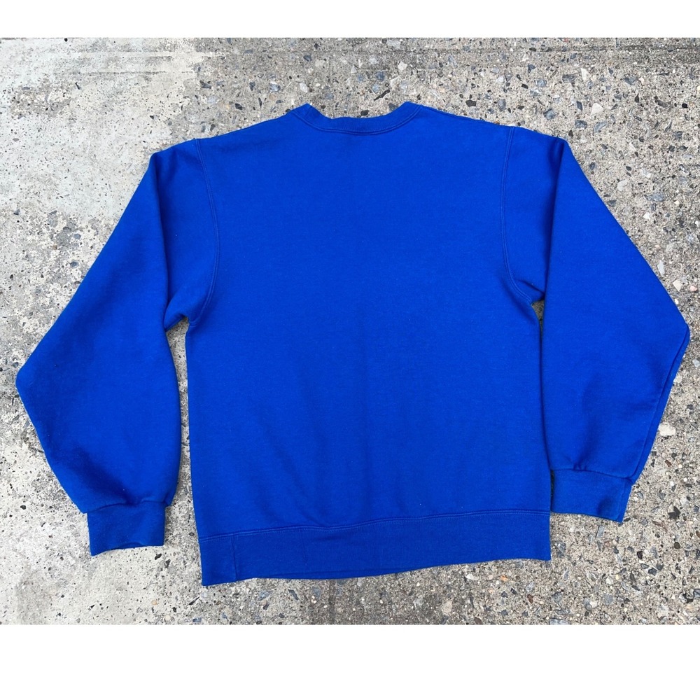 Jerzees Super Sweats Alpha Phi Delta NY Giants Crewneck Sweatshirt Blue Mens S - Picture 9 of 9